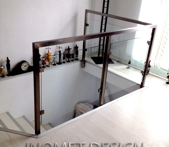 bal inox satinat cu geam